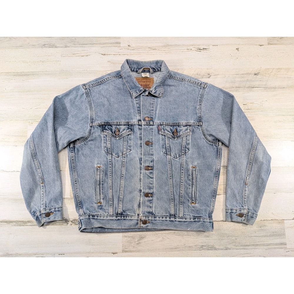 Vintage Levis Trucker Jacket Mens Medium 70507-0389 Denim Jean Blue